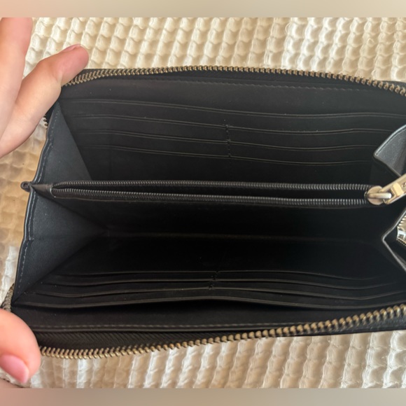 Coach Black and Gray Zip Wallet - Picture 3 of 4